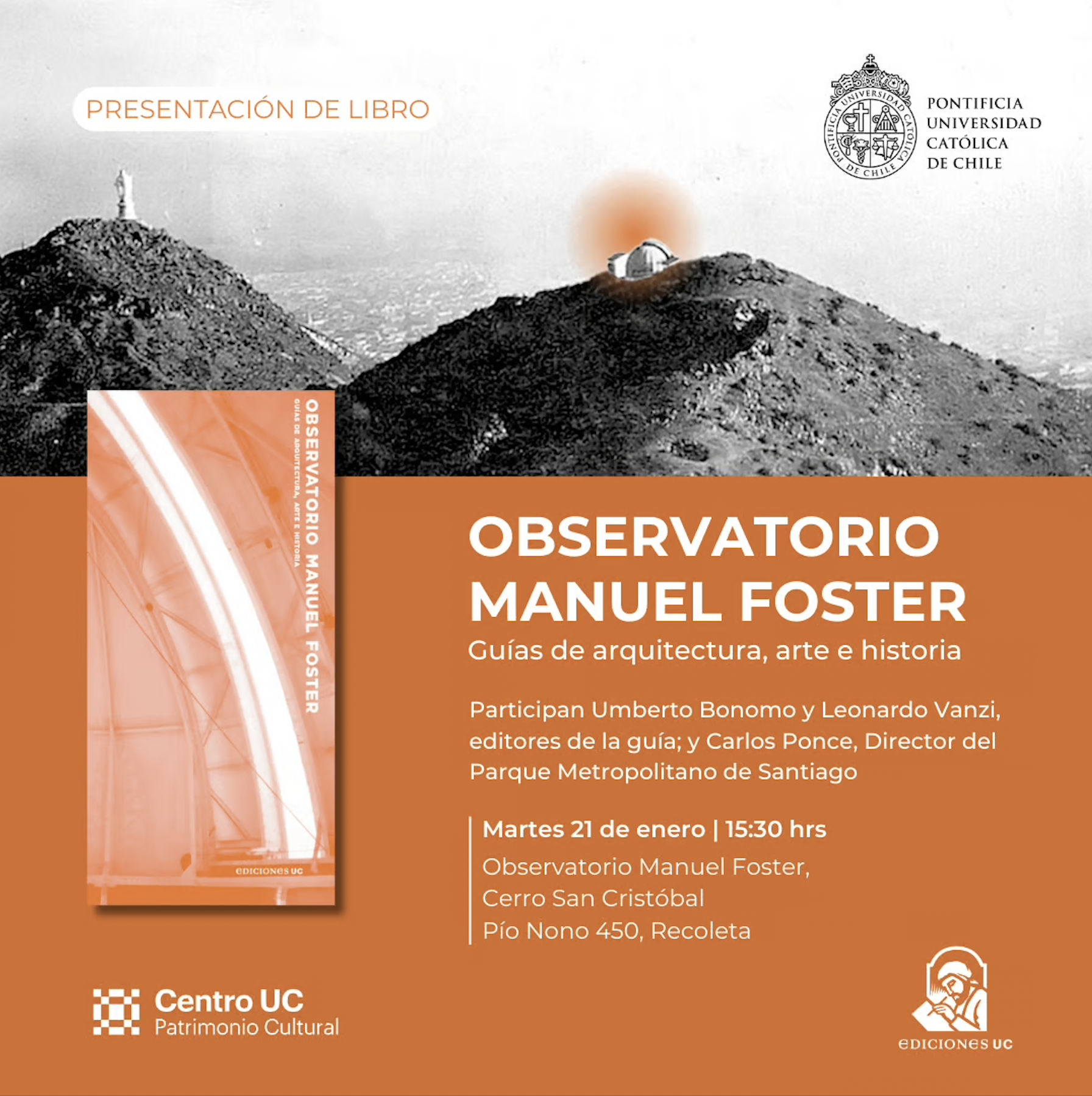 Invitación al lanzamiento de la guía &quot;Observatorio Manuel Foster&quot;