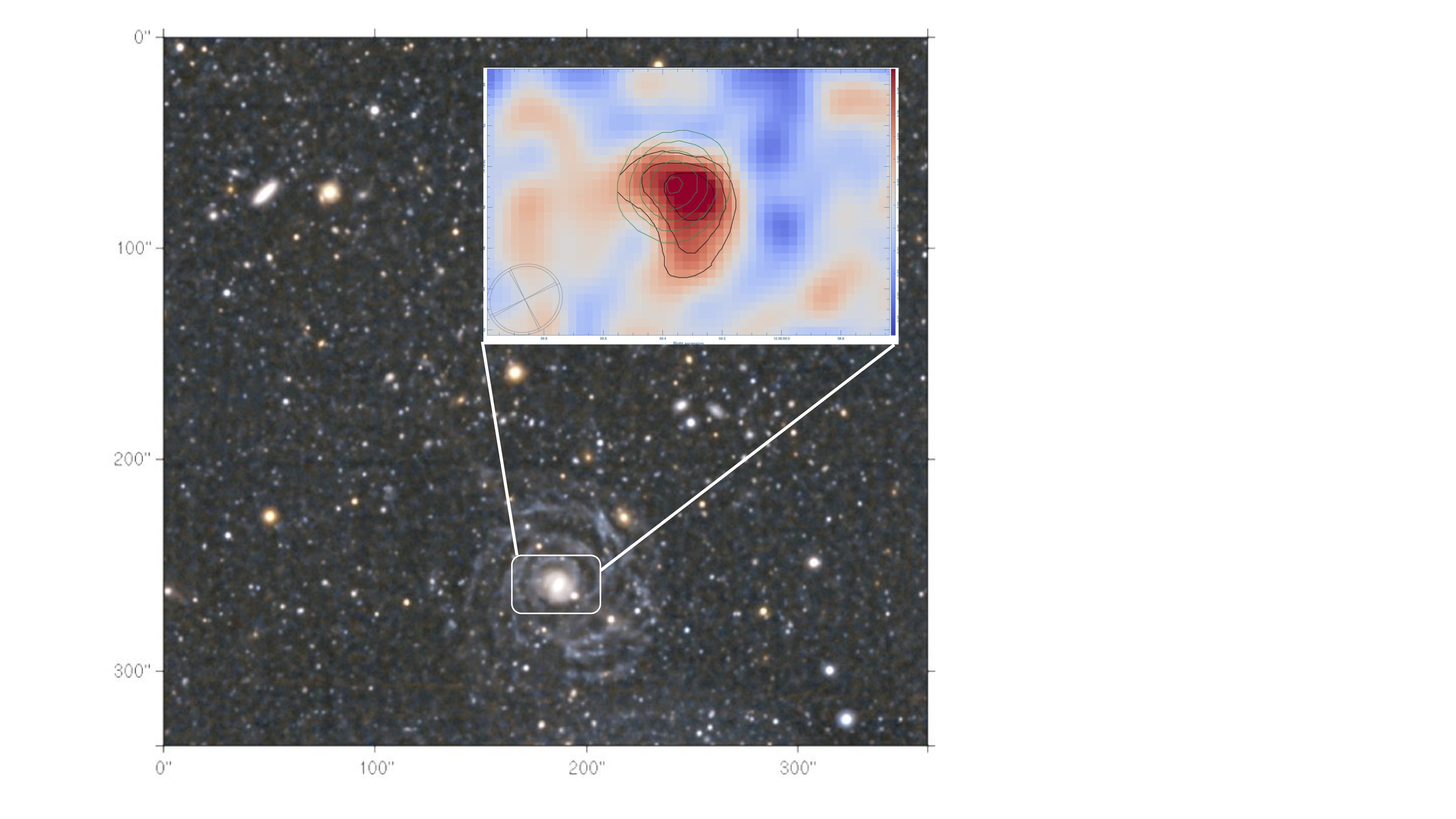 Luego de tres décadas de búsqueda, astrónomos del CATA descubren gas molecular en la galaxia espiral más grande observada